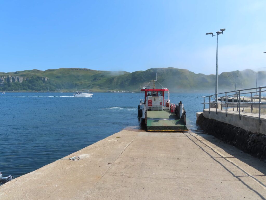 The Kerrera Ferry waiting to cross to Gallanach