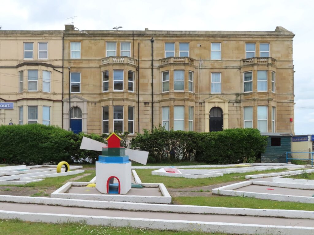 Crazy golf scene, Weston-super-Mare