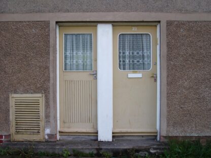 Two yellow doors, East Kilbride